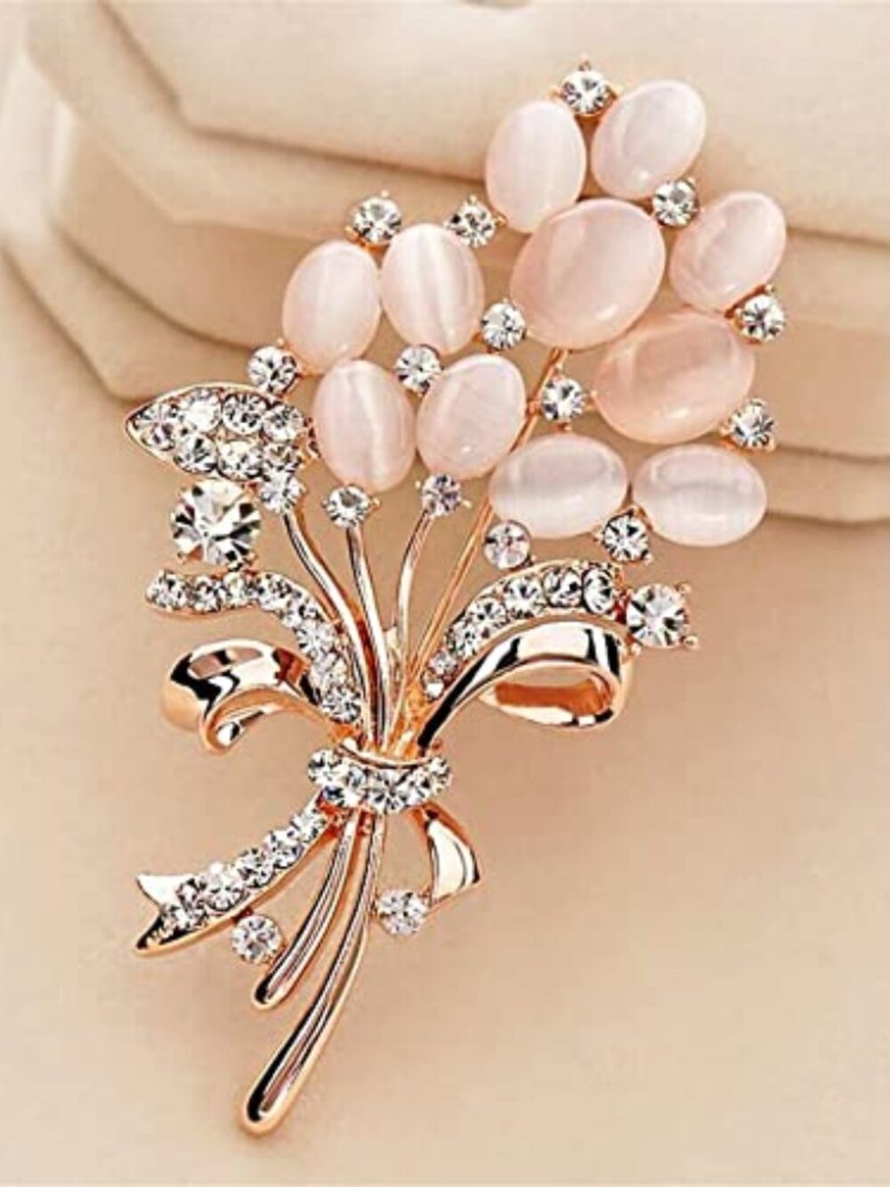 New - Diamond Flower Brooches for Women‎ Vintage Rhinestone Flower Brooches Pin